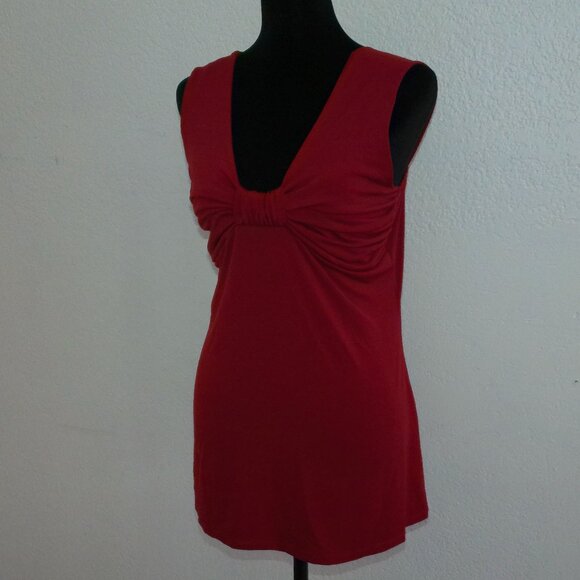 Green & brown V-neck Tank Top - Picture 3 of 8